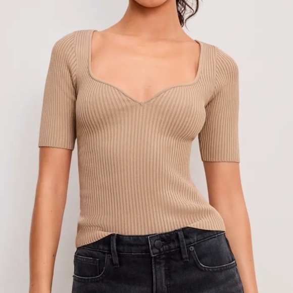 Good American Tops - Good American Virgo ribbed top